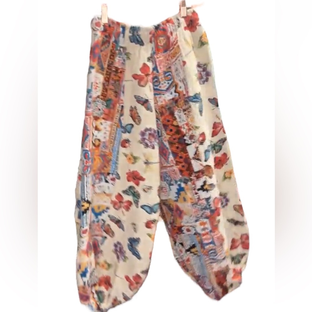 POL Mix N Match Butterfly Jacquard Print Joggers in Natural - Picture 9 of 16